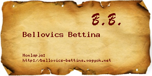 Bellovics Bettina névjegykártya